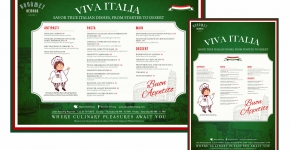 "Gourmet Kemang Viva Italia Promo (Placemat & Poster) 2014"